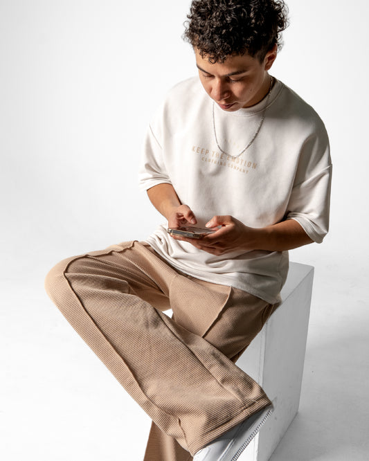 Pantalón Unisex en Tela Galleta – Color Camel