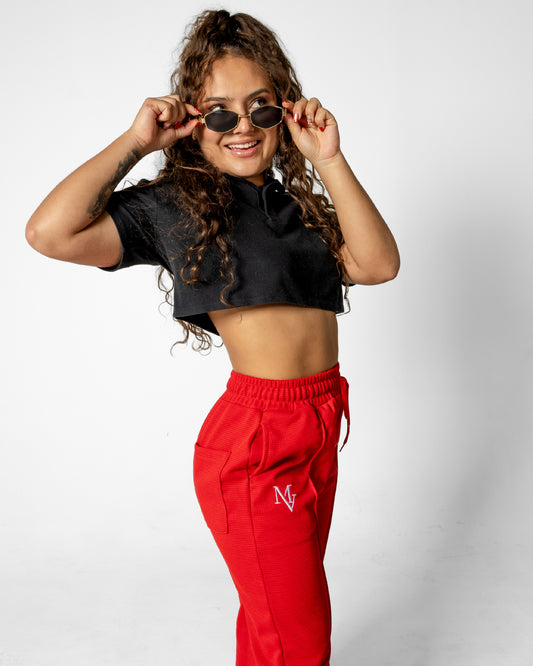 Pantalón Unisex en Tela Galleta – Color Rojo